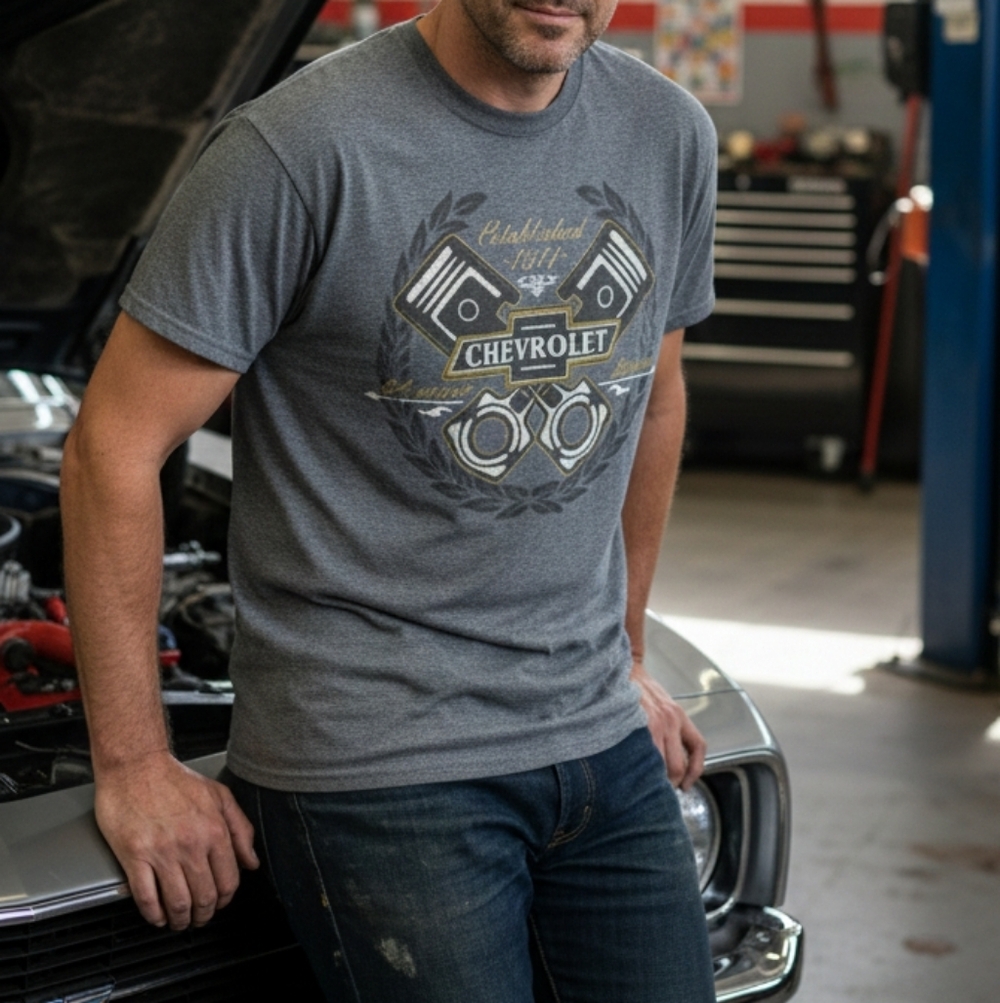 GM Chevrolet Engine Piston XL NWOT T-shirt Short Sleeve